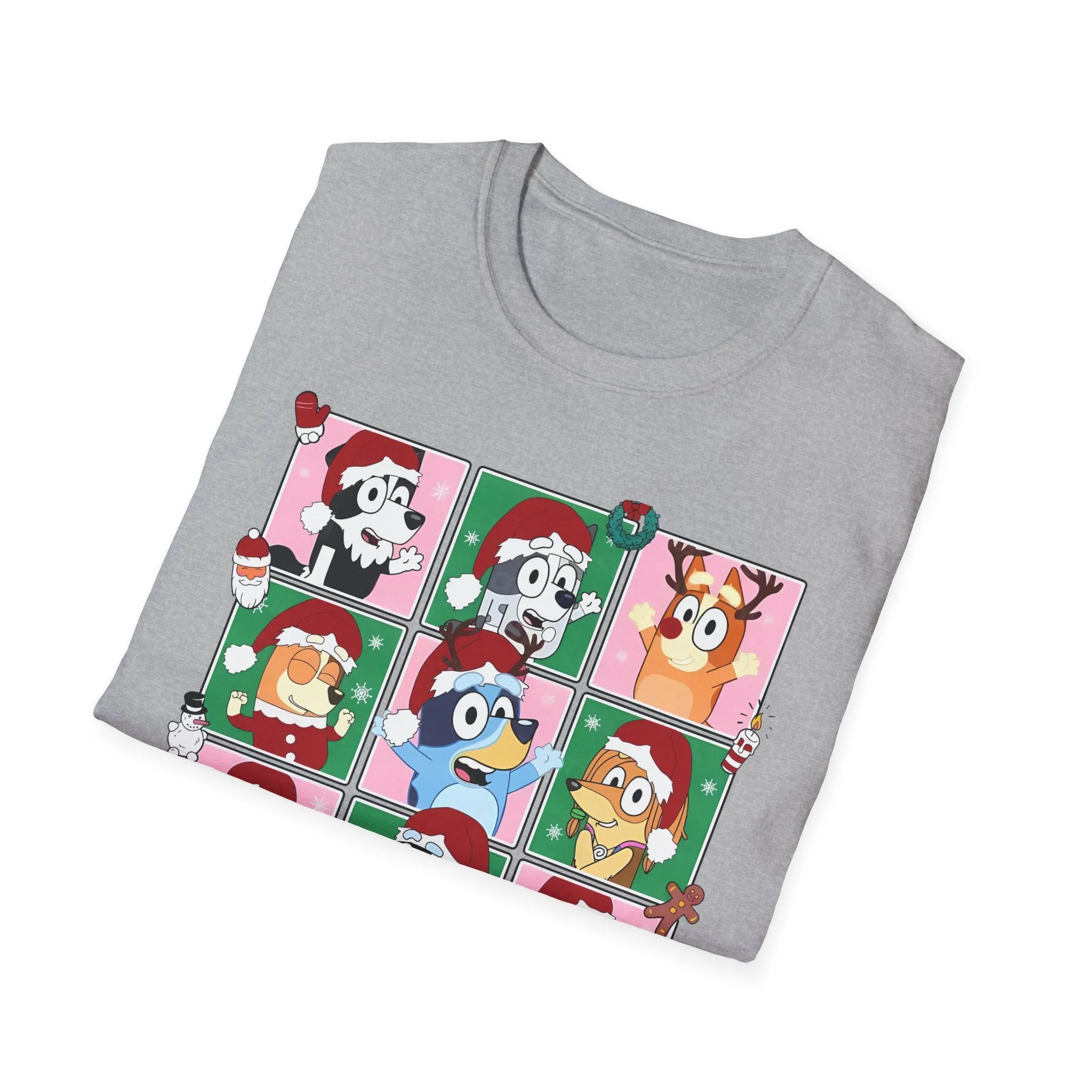 Princess Grace Festive Bluey Graphic T-Shirt | Unisex Softstyle Christmas Tee