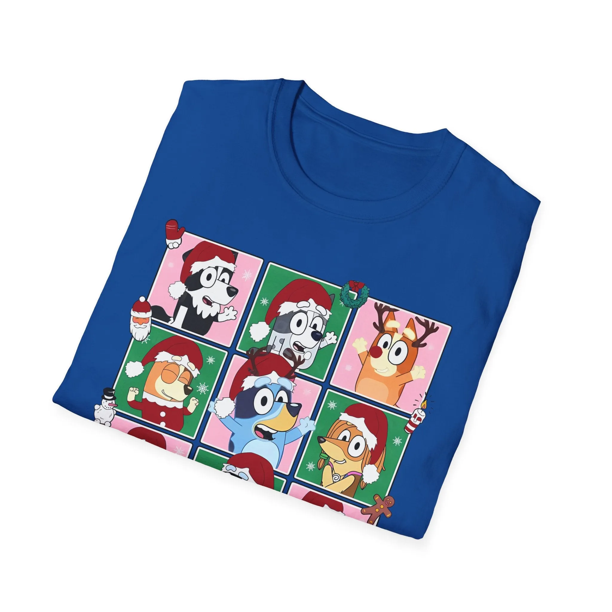 Princess Grace Festive Bluey Graphic T-Shirt | Unisex Softstyle Christmas Tee