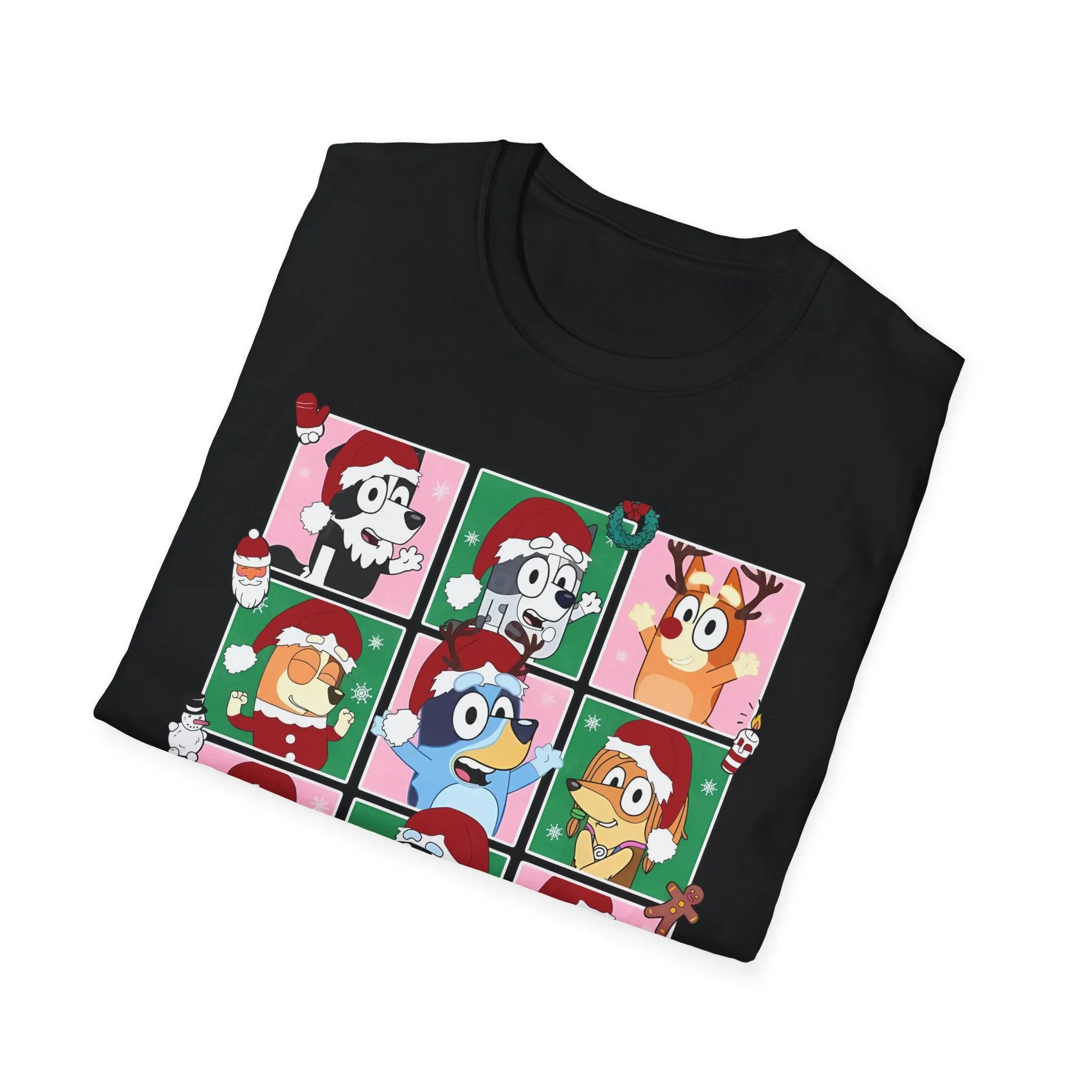 Princess Grace Festive Bluey Graphic T-Shirt | Unisex Softstyle Christmas Tee