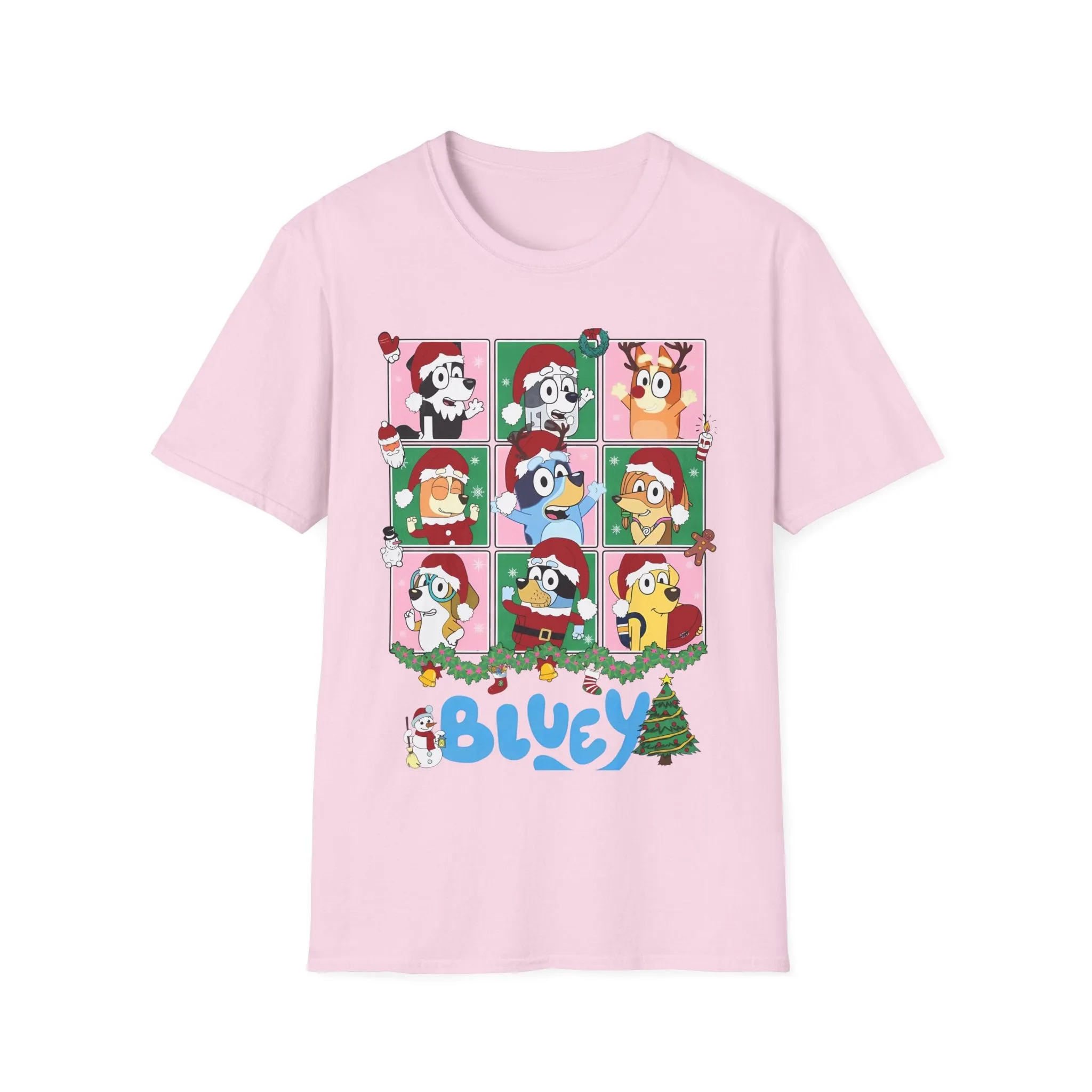 Princess Grace Festive Bluey Graphic T-Shirt | Unisex Softstyle Christmas Tee