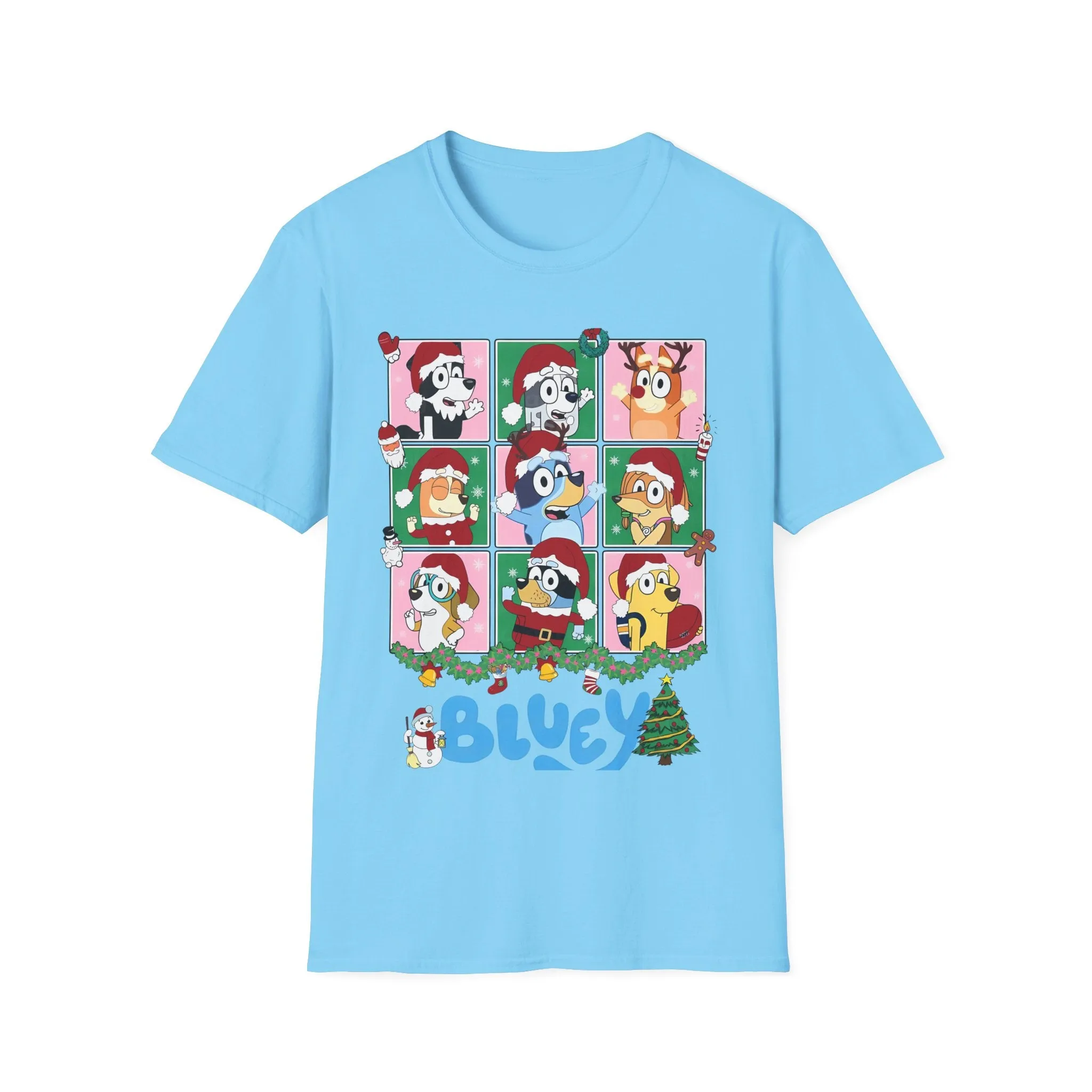 Princess Grace Festive Bluey Graphic T-Shirt | Unisex Softstyle Christmas Tee