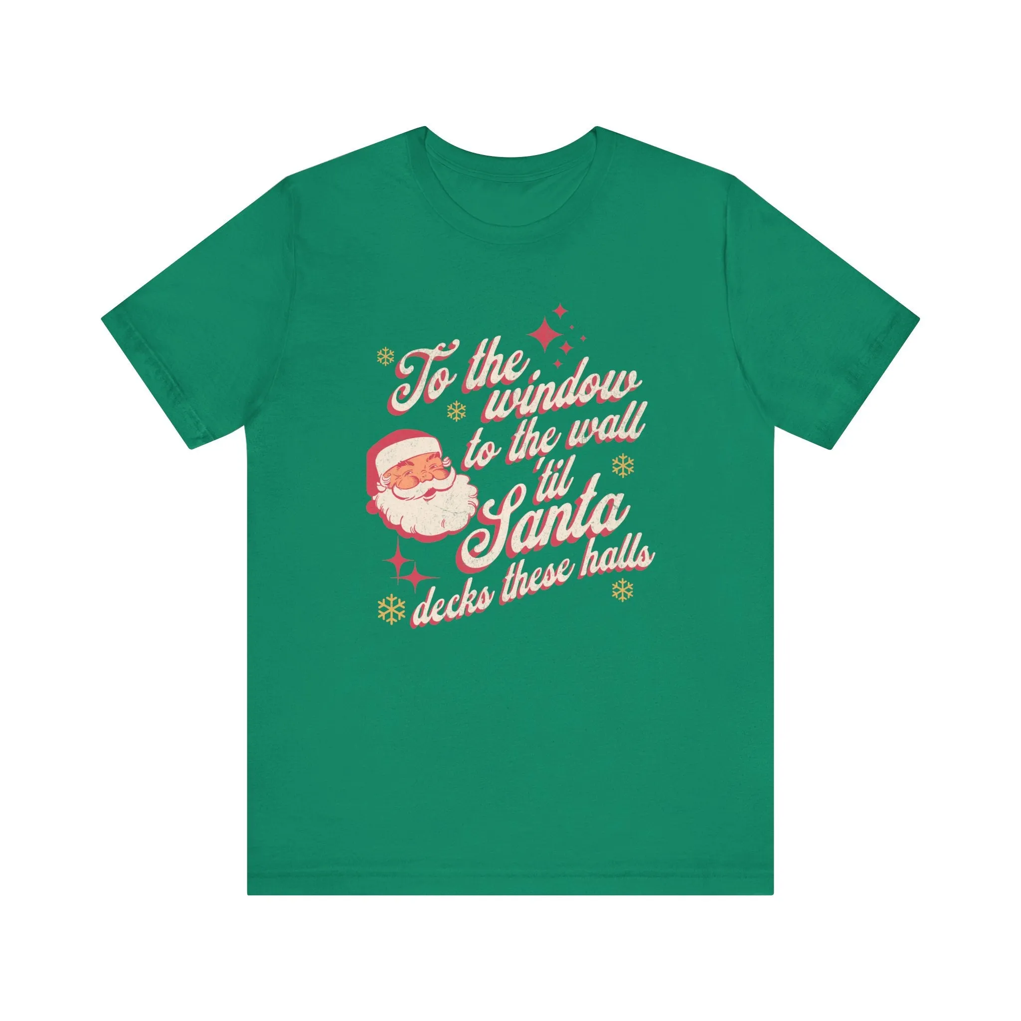 "Deck These Halls" Funny Christmas Tee | Holiday Humor Unisex Jersey Short Sleeve T-Shirt | Holiday Party Apparel