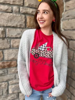 Red Xmas Truck Tee