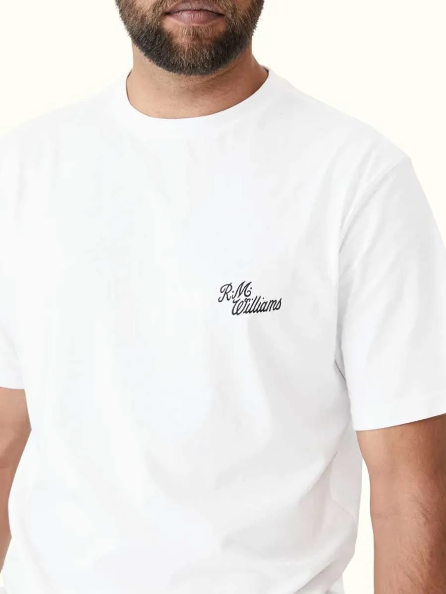 RM WILLIAMS Byron T-Shirt - Men's Crew Neck - White