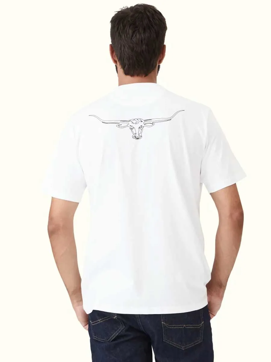 RM WILLIAMS Byron T-Shirt - Men's Crew Neck - White