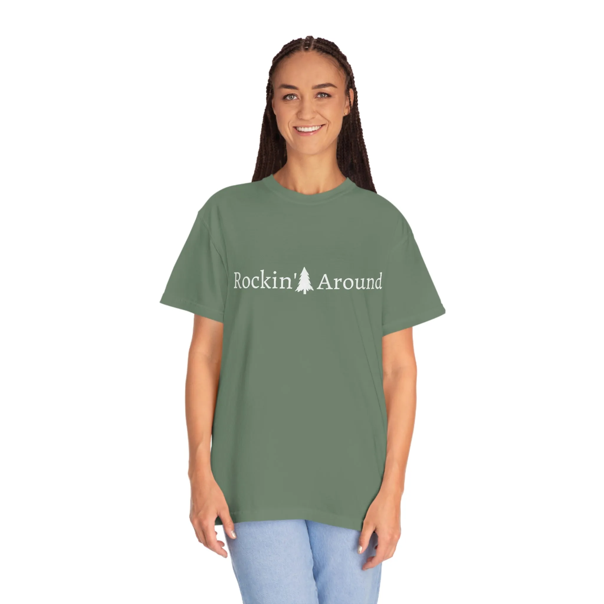 Rockin' Around the Christmas Tree Women's Comfort Colors Garment-Dyed T-shirt