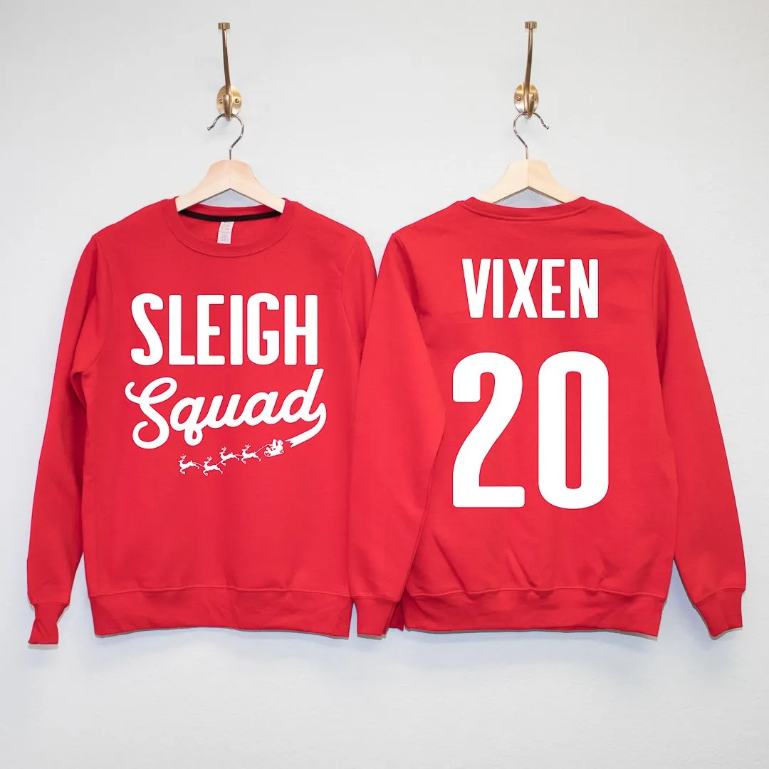 SLEIGH SQUAD Custom Christmas Sweatshirt - Custom