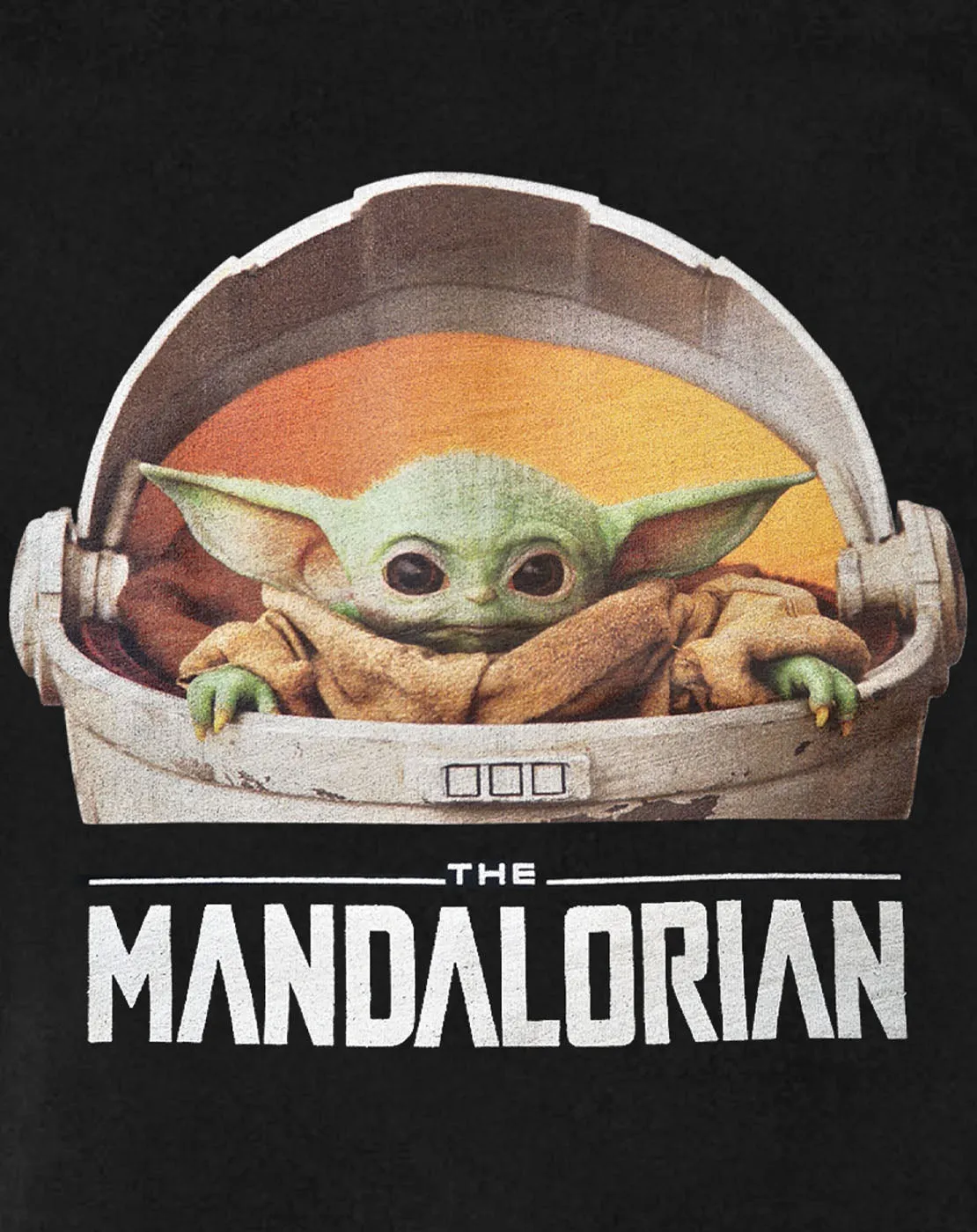 Star Wars The Mandalorian Baby Yoda Men's T-Shirt - Black