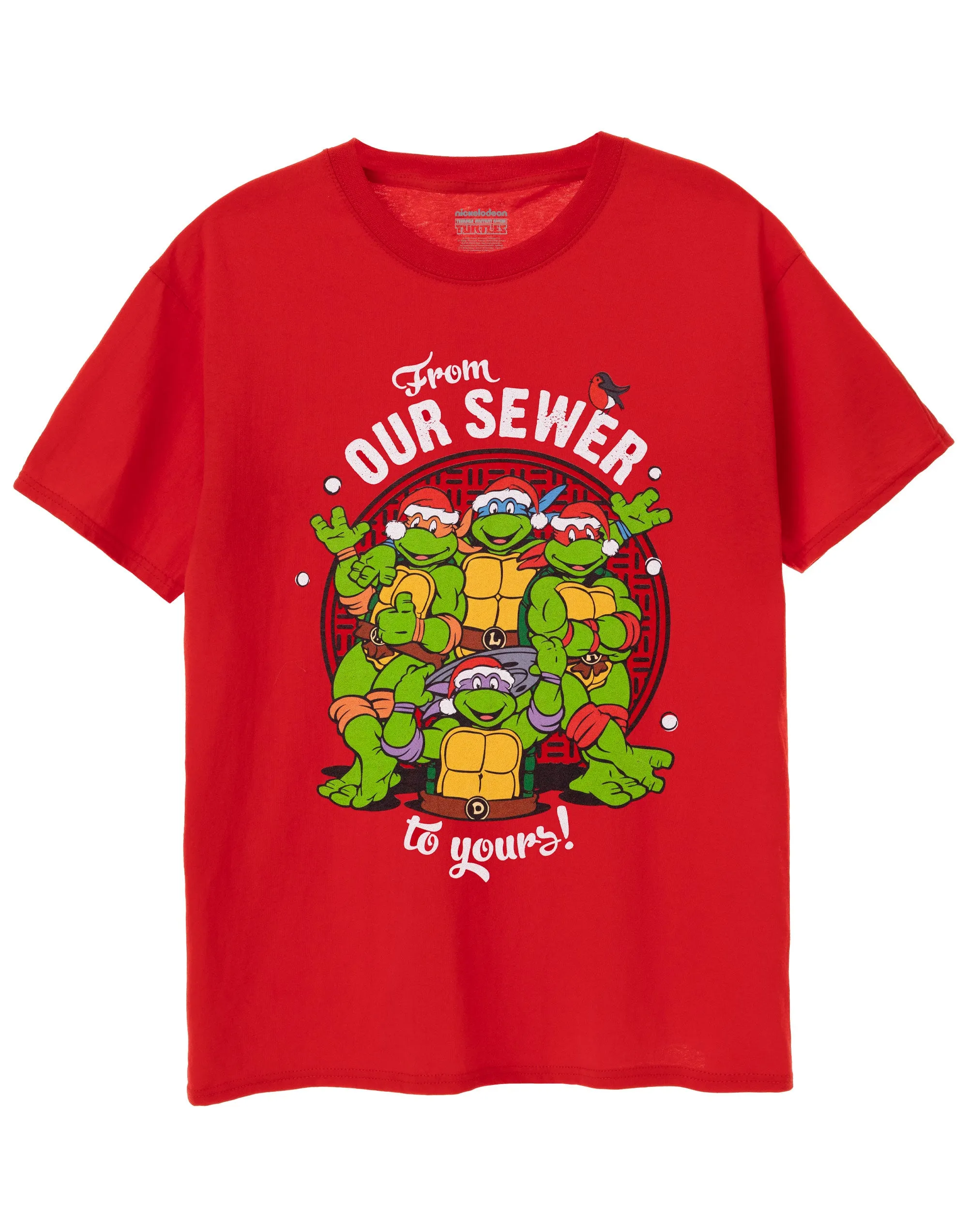 Teenage Mutant Ninja Turtles From Our Sewer to Yours Red Mens Christmas T-Shirt