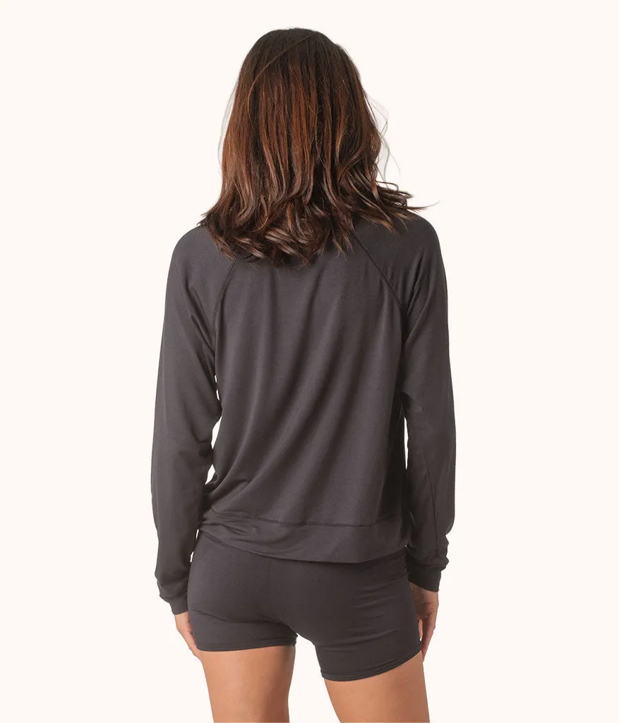 The All-Day Crew Long-Sleeve: Jet Black