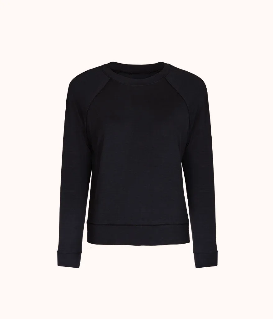 The All-Day Crew Long-Sleeve: Jet Black