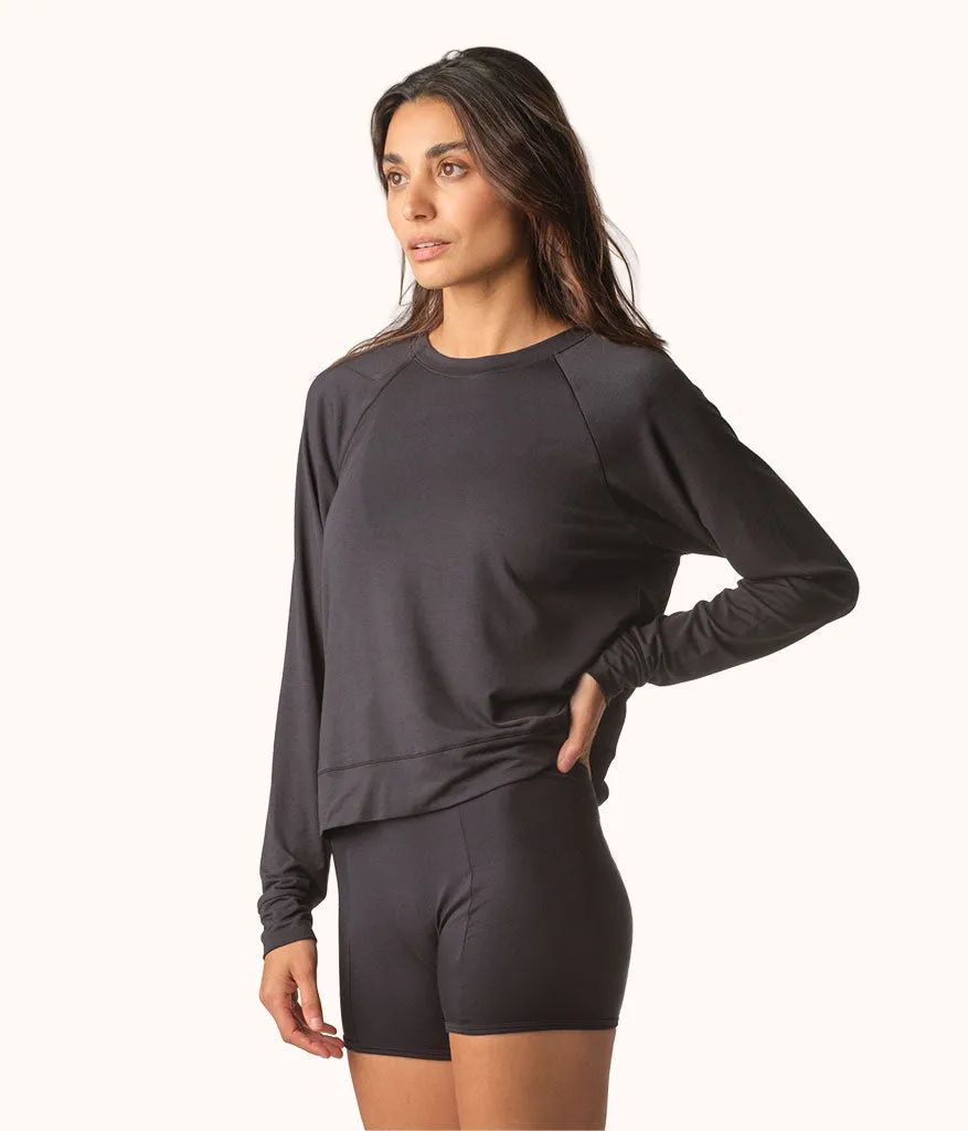 The All-Day Crew Long-Sleeve: Jet Black