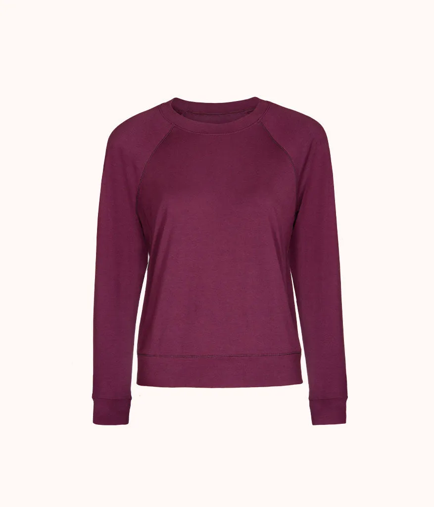 The All-Day Crew Long-Sleeve: Plum