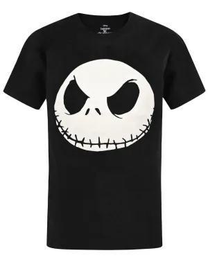 The Nightmare Before Christmas Disney Jack Skellington Glow In The Dark Men's T-Shirt - Black