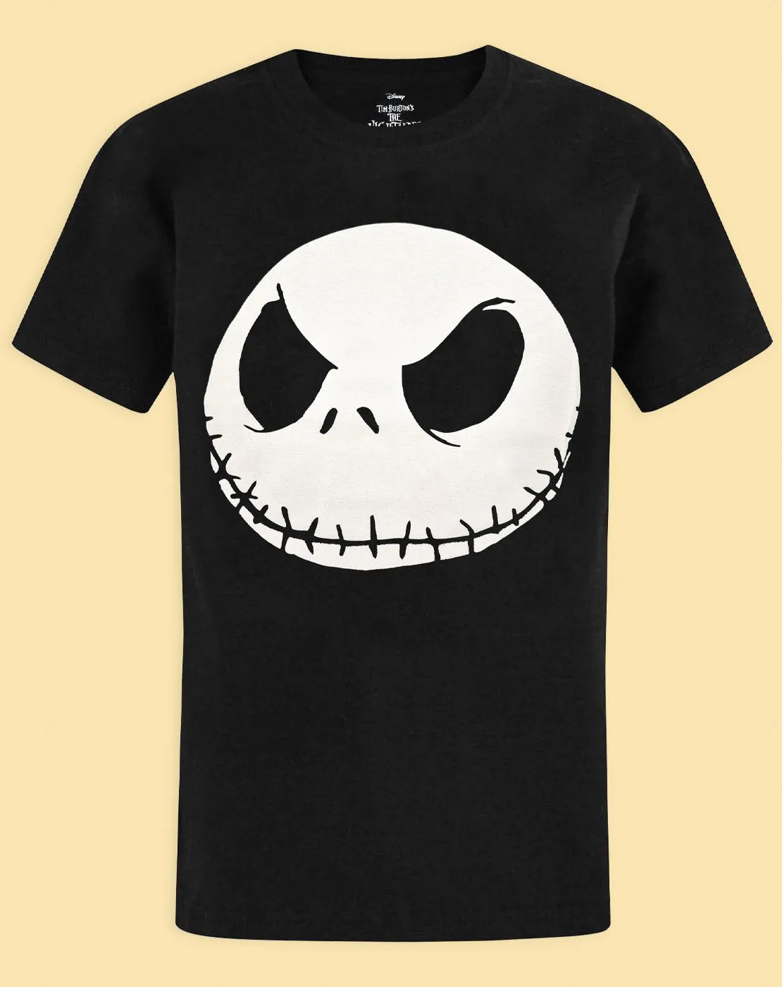 The Nightmare Before Christmas Disney Jack Skellington Glow In The Dark Men's T-Shirt - Black