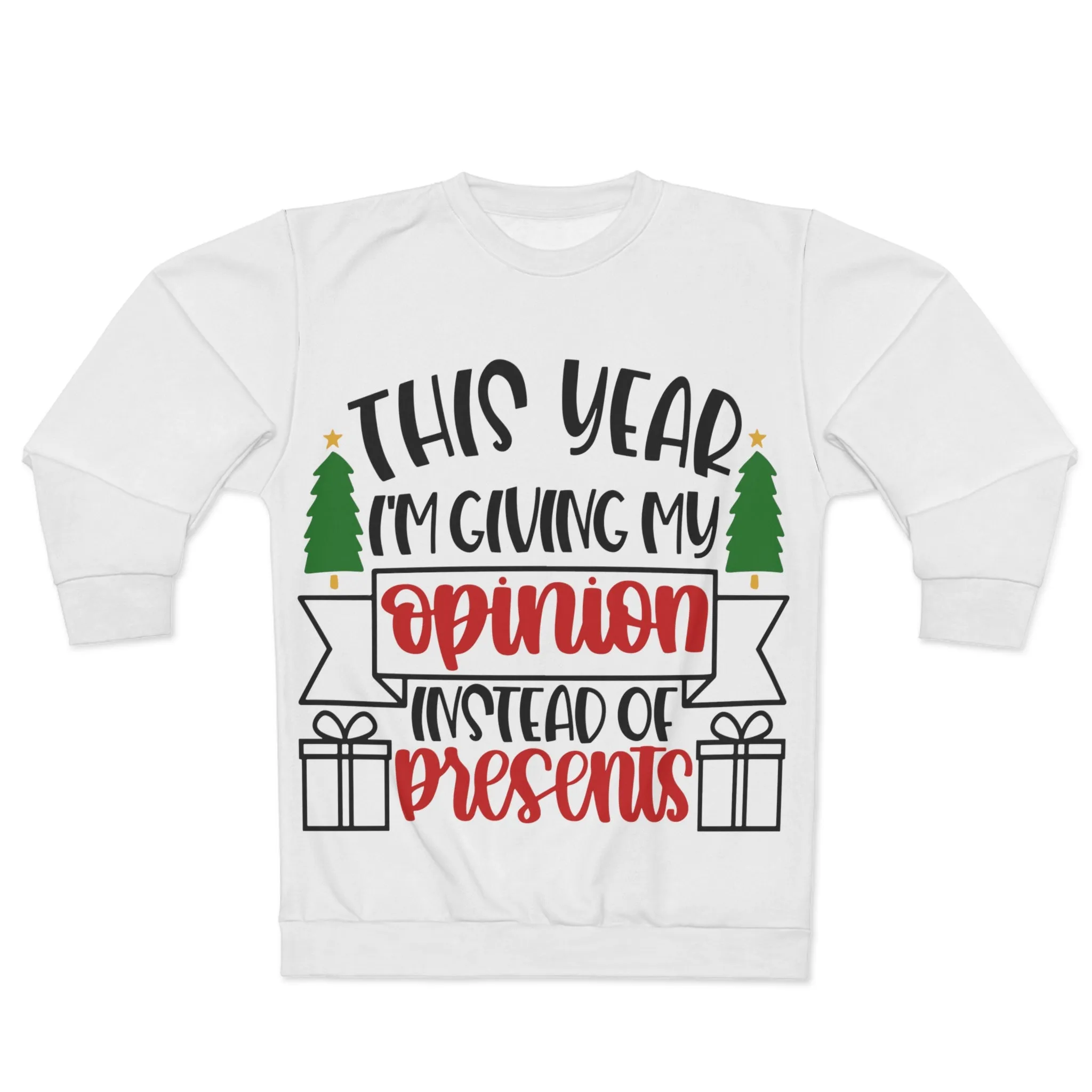 This Year I'm Giving My Opinion T-Shirt, Sarcastic Christmas Tee, Funny Christmas Tee, Xmas Party Tee, Xmas Shirts, Holiday T-shirt