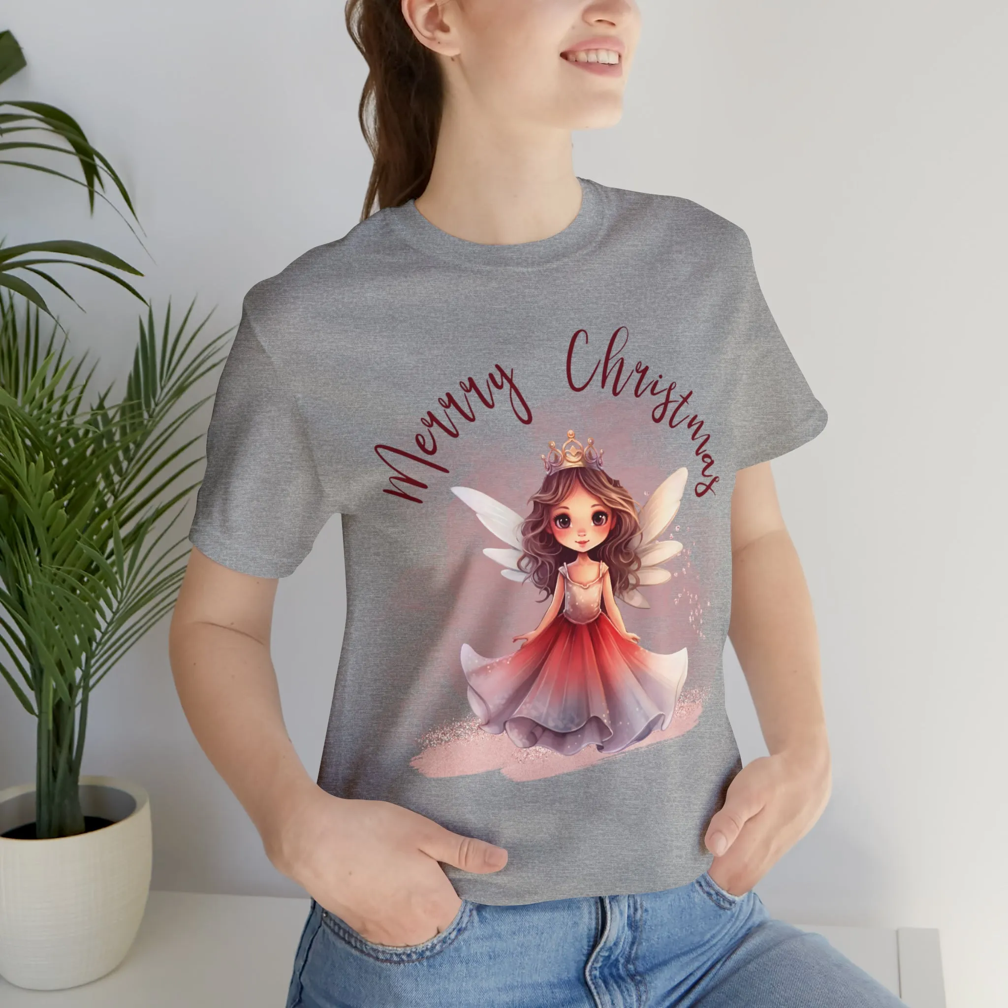 Unisex Jersey Short Sleeve Tee Christmas, Women's Fairy T-shirt A-00009