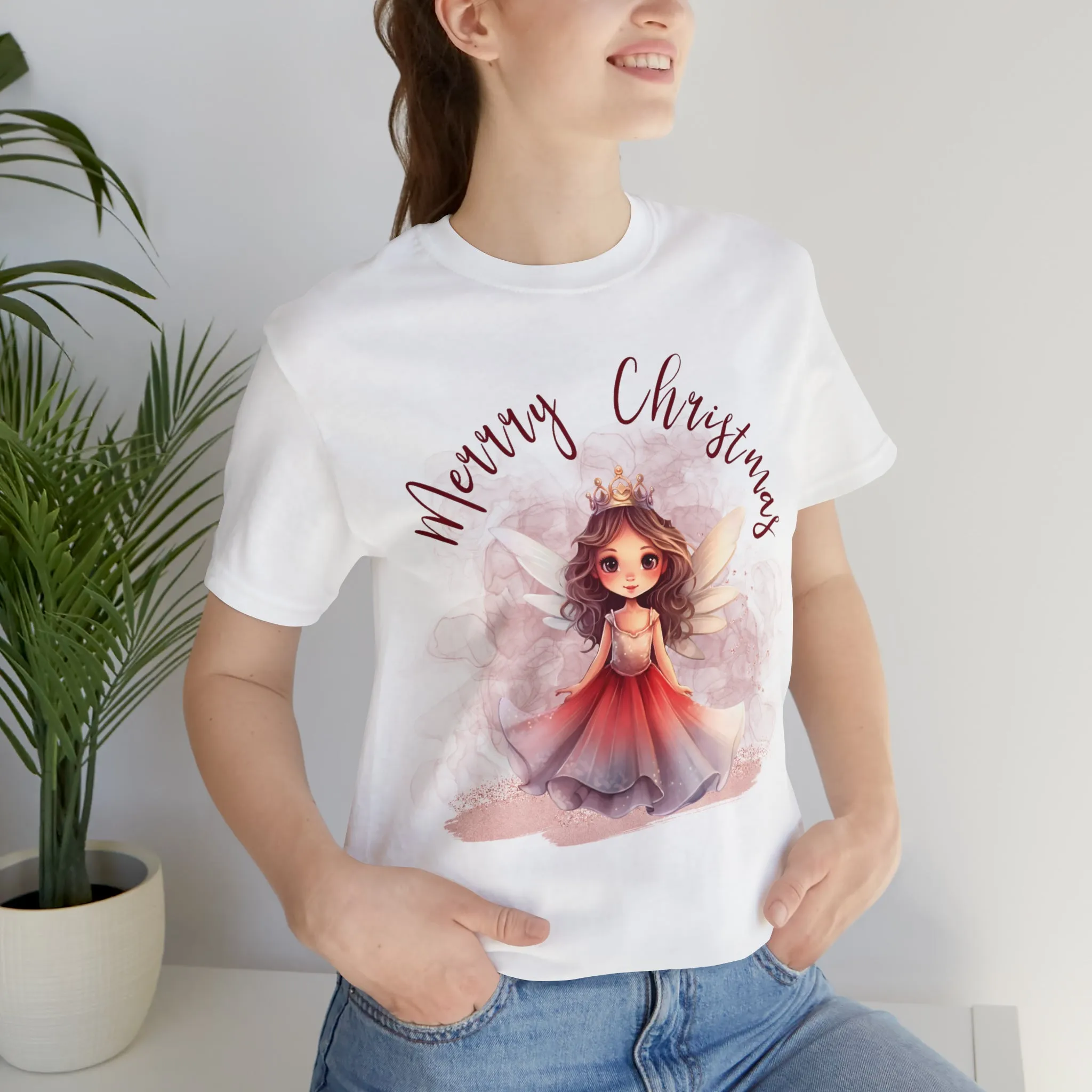 Unisex Jersey Short Sleeve Tee Christmas, Women's Fairy T-shirt A-00009