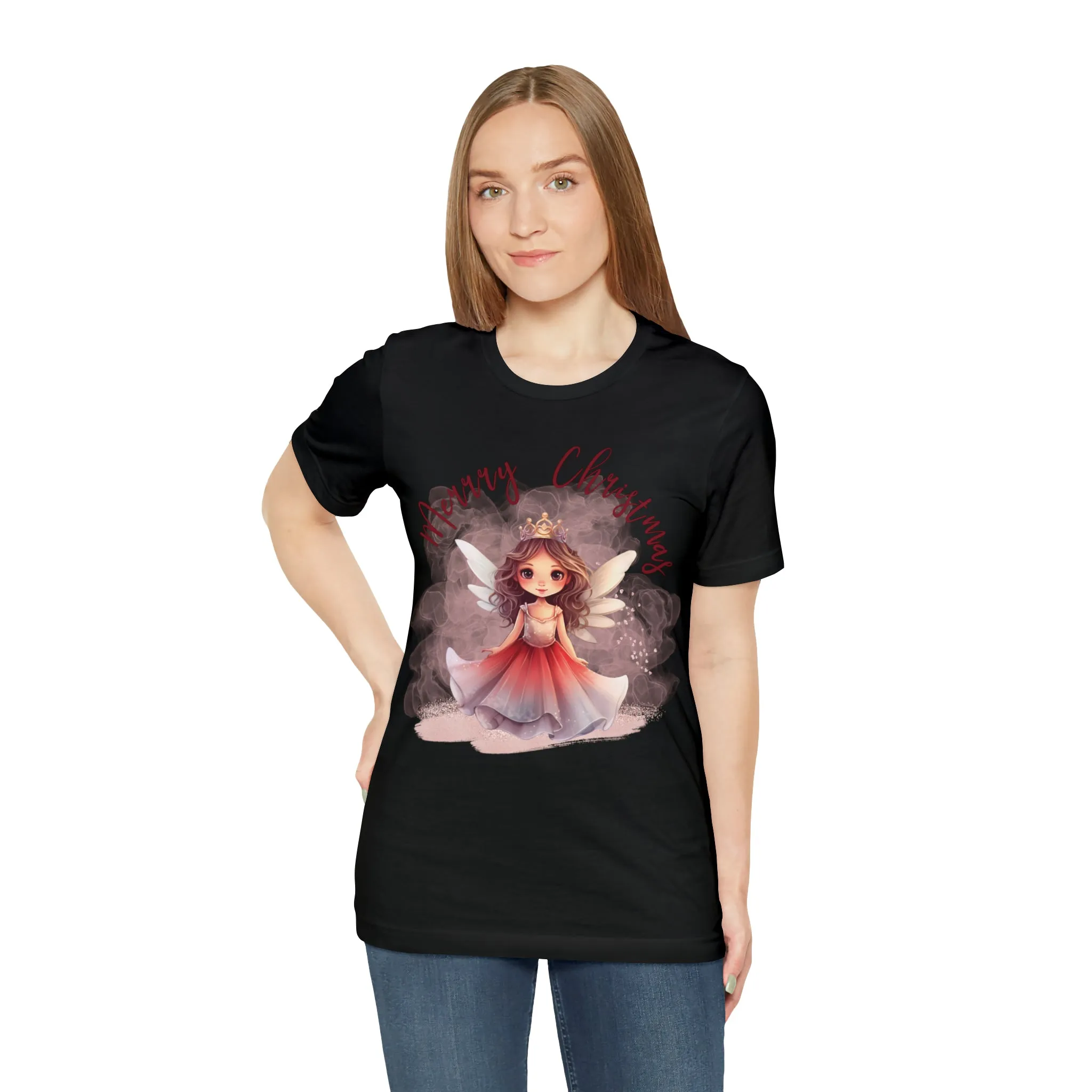 Unisex Jersey Short Sleeve Tee Christmas, Women's Fairy T-shirt A-00009