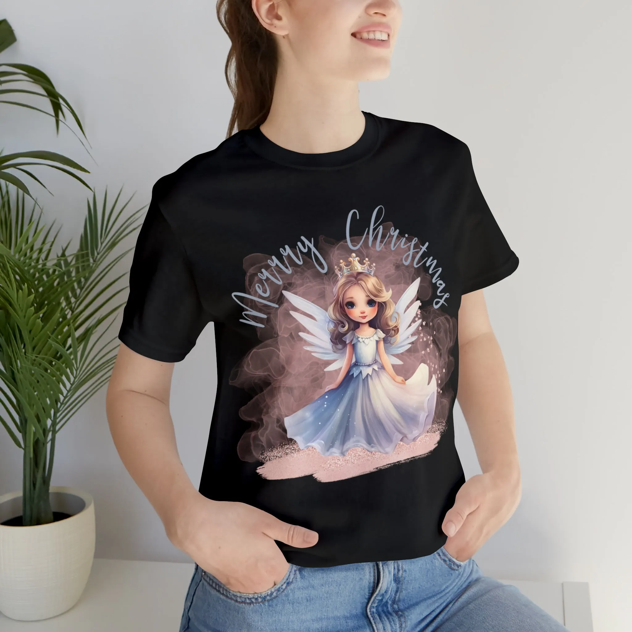 Unisex Jersey Short Sleeve Tee Christmas, Women's Fairy T-shirt A-0011