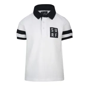 WHITE SHORT SLEEVE POLO TEE FOR BOYS