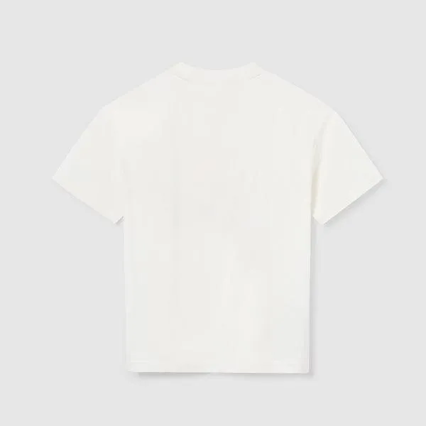 WHITE SHORT SLEEVE T-SHIRT FOR BOYS