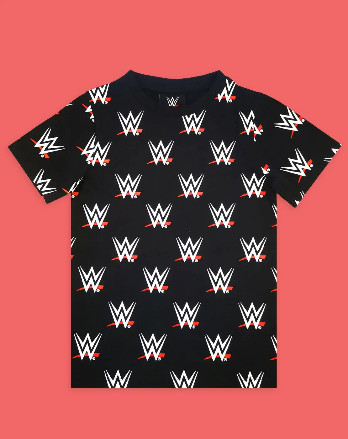 WWE Wrestling All Over Print Boys T-shirt - Black